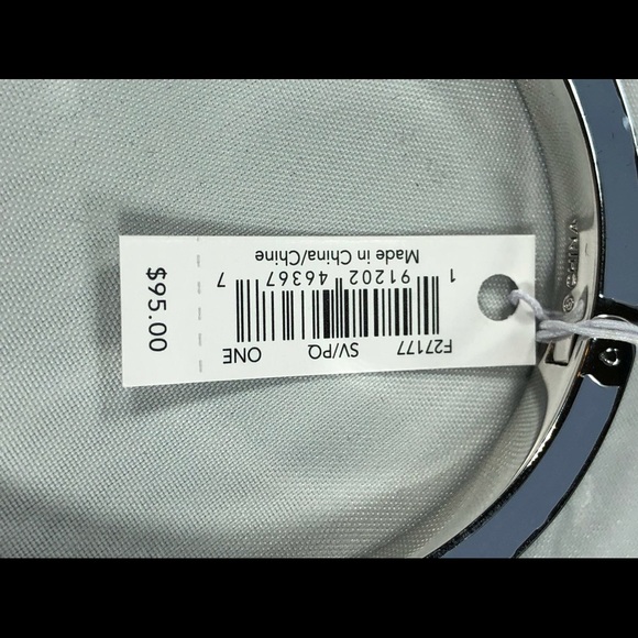 Coach Kissing C Enameled Filled Silver Bangle - Picture 3 of 6